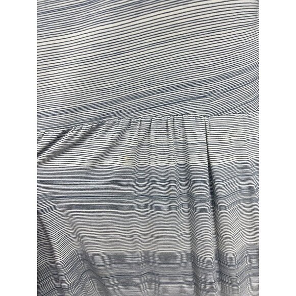 Fighting Eel Dress Size Medium M Women Gray Stripe 3/4 Sleeve A-Line Rayon VGUC - Picture 7 of 10